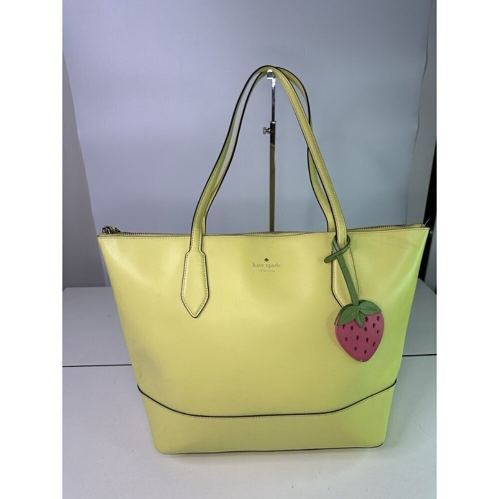 Kate Spade Large Leather Tote Shopper In Mint Green Leather